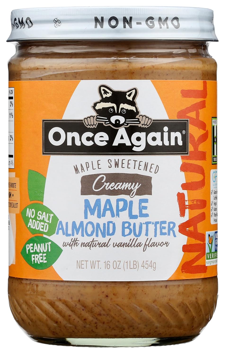 Once Again, Almond Butter Maple Vanilla, 16 Ounce