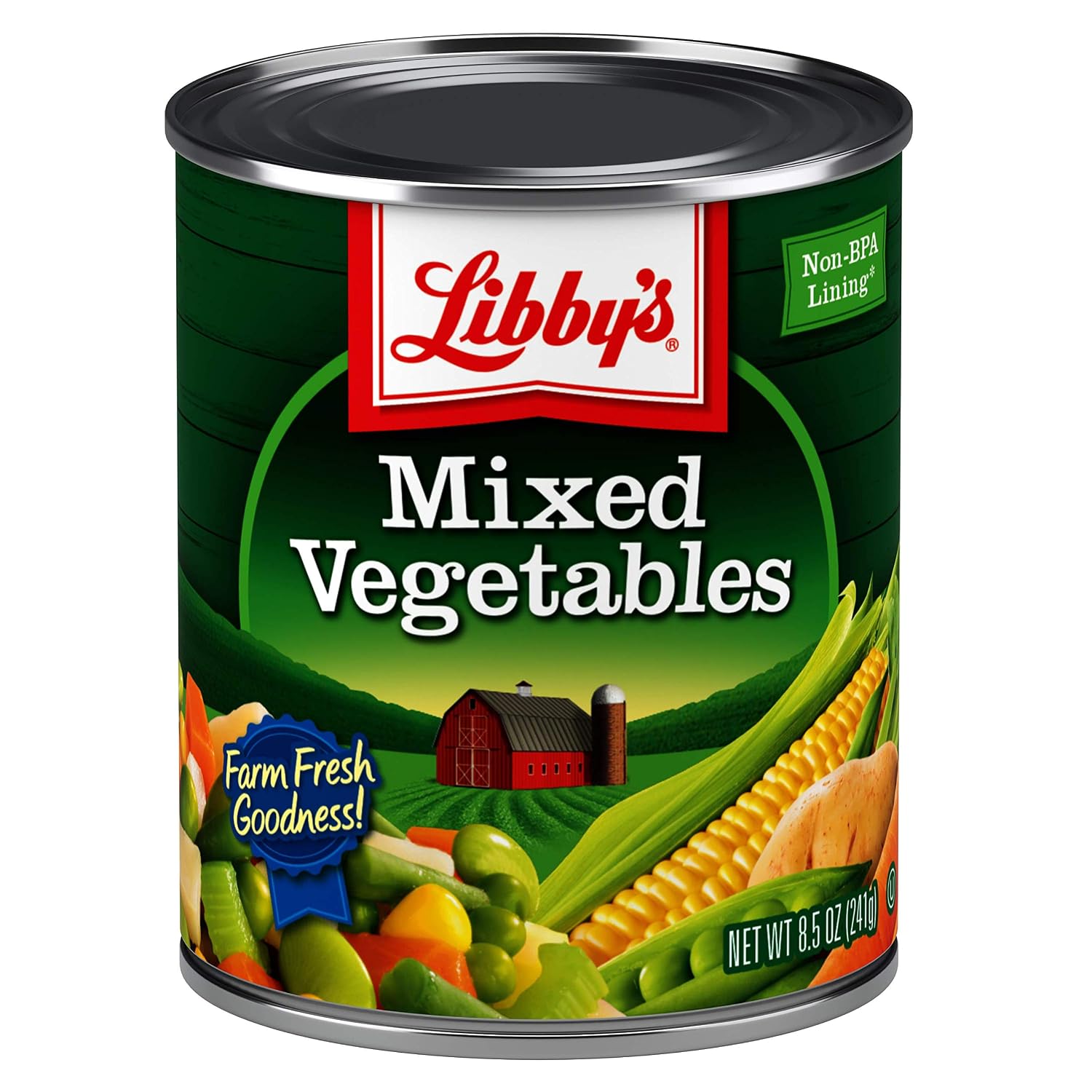 Libby's Mixed Vegetables | Delicious Vegetable Favorites | Colorful Carrots, Potatoes, Peas, Corn, Green Beans, Celery, Lima Beans | Seasoned with Sea Salt | Grown in the USA | 8.5 oz (Pack of 12)