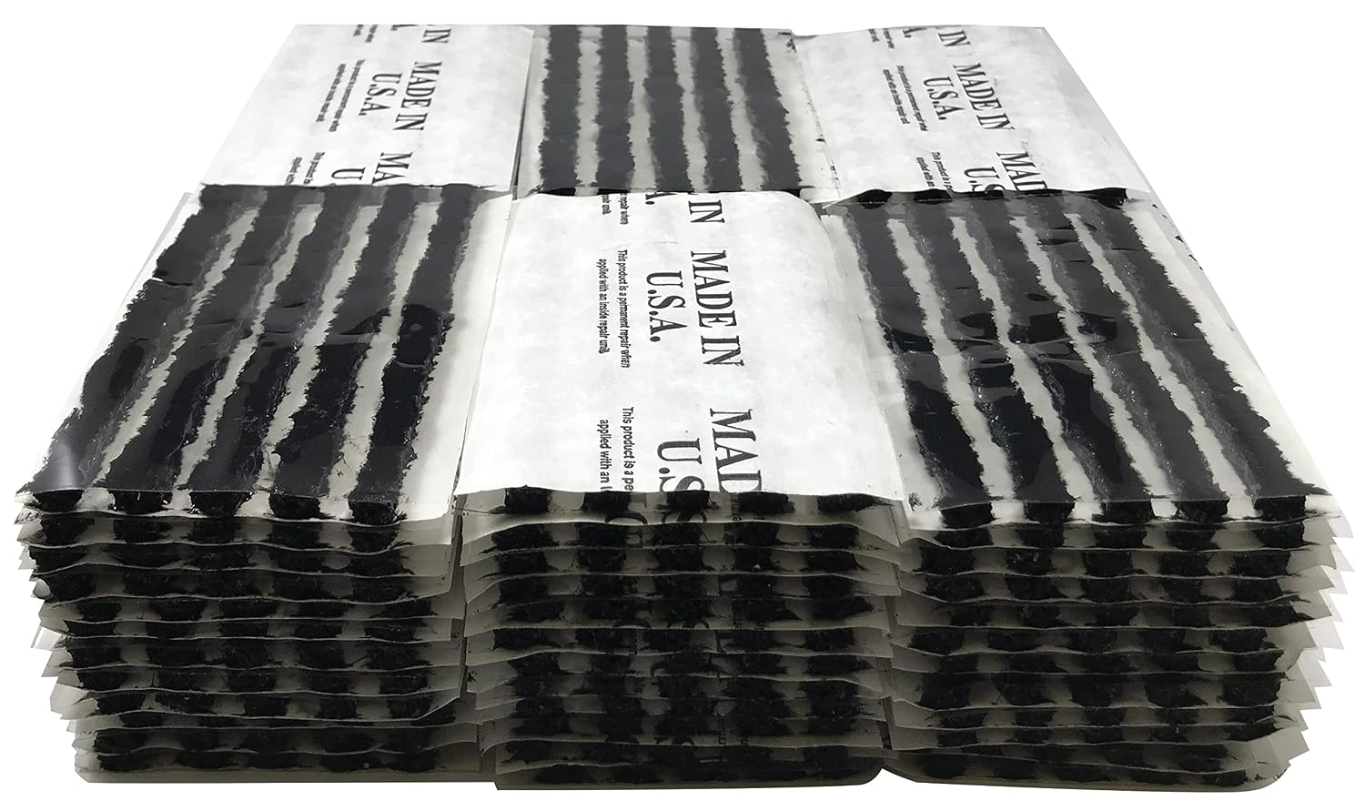 360 Insert Black 4" Tire Repair Strings - Self Vulcanizing Tire Plug String Inserts - Made in USA