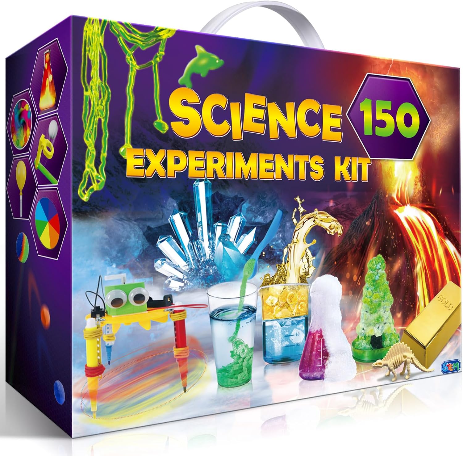 UNGLINGA 150 Experiments Science Kits for Kids, Chemistry S.T.E.M Toys