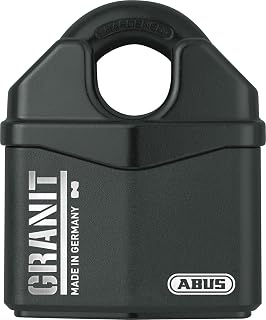 ABUS Granit 37/80 Heavy Duty Hardened Steel Padlock - Closed Shackle Lock with 1/2" Shackle - Corrosion Resistant Outdoor Lock - Made in Germany - Keyed Different