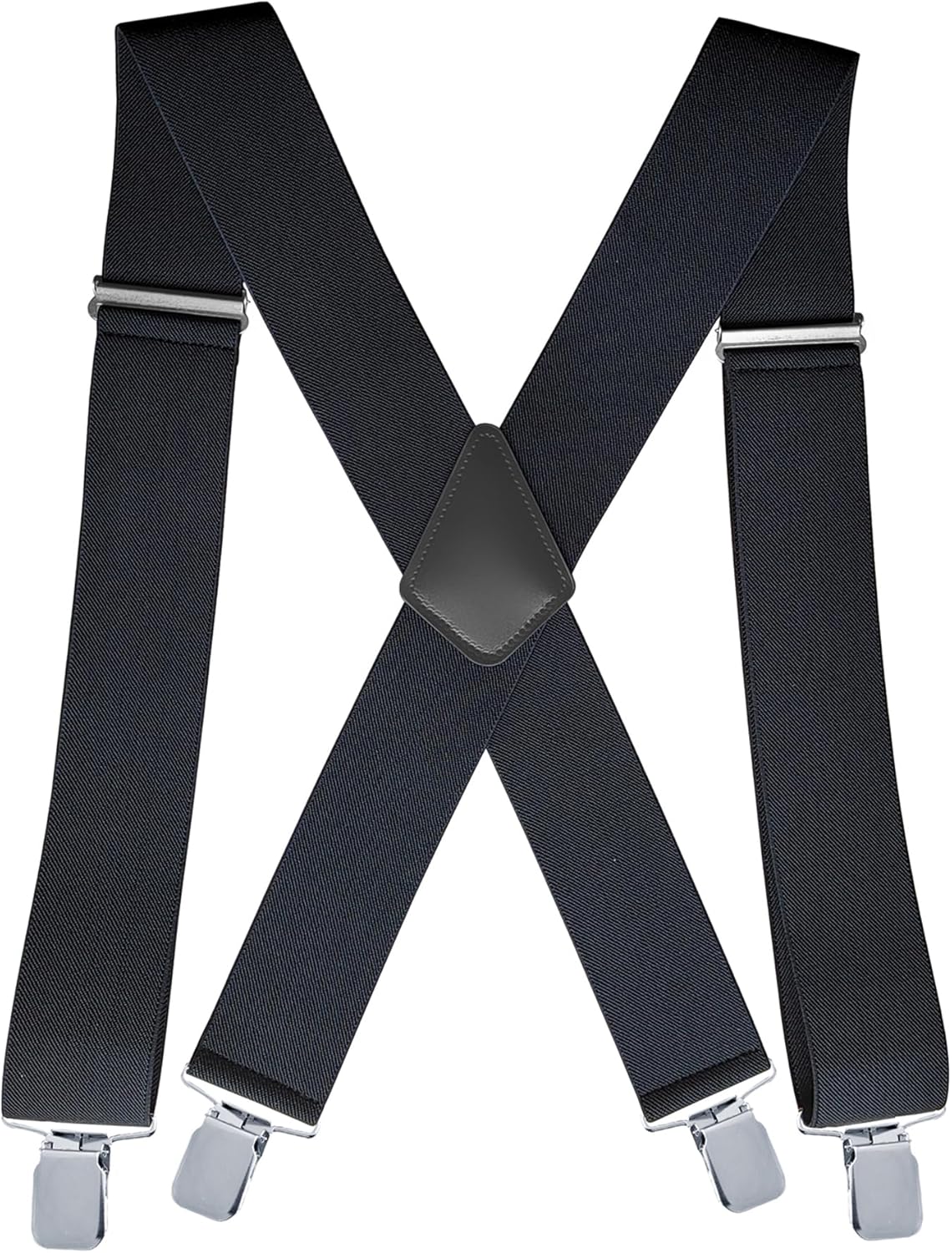 CADONO Men's 2 Inch Heavy Duty Suspenders，Adjustable X-Back with Strong Clips for Work, Jeans, and More