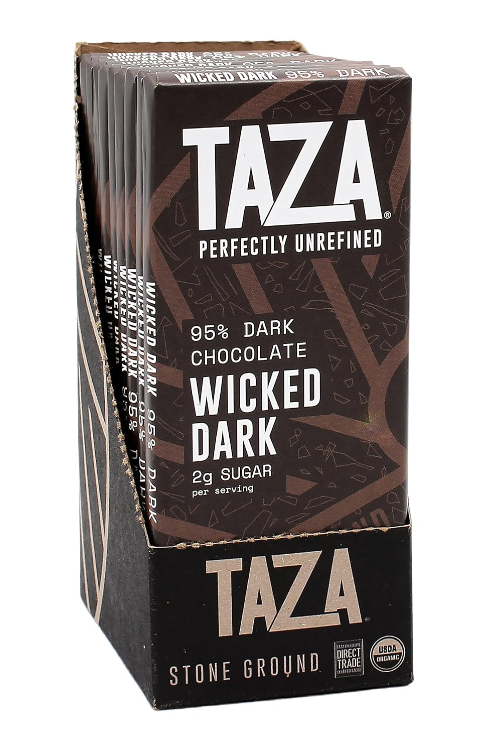 Taza Chocolate, 95% Wicked Dark Amaze Bar, 2.5 oz bars, case of 10