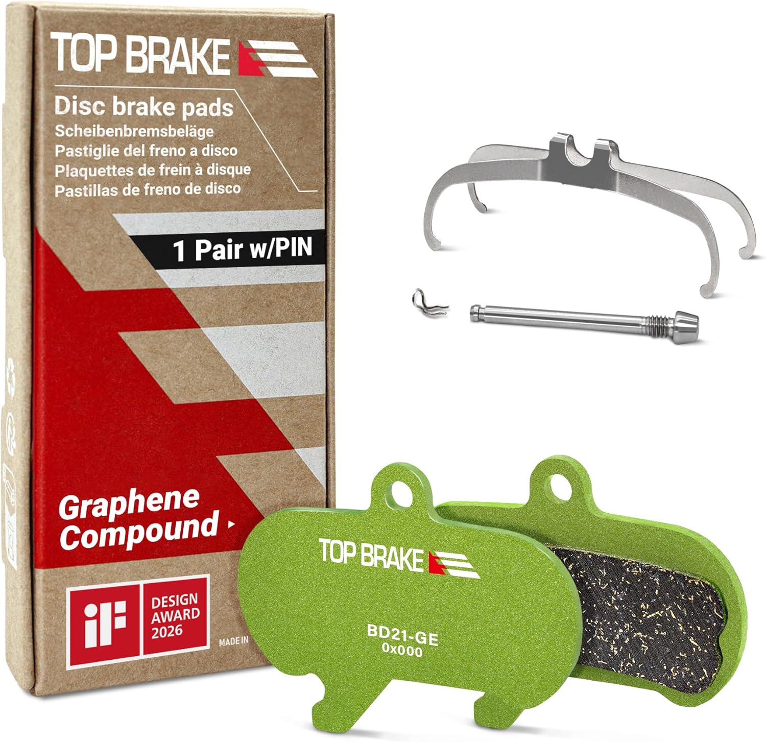 TOP BRAKE Disc Bike Brake Pads Compatible with SRAM Maven X-Large | MTB eMTB Downhill Trail Enduro race Cycling All mountain | 2026 iF Design Award