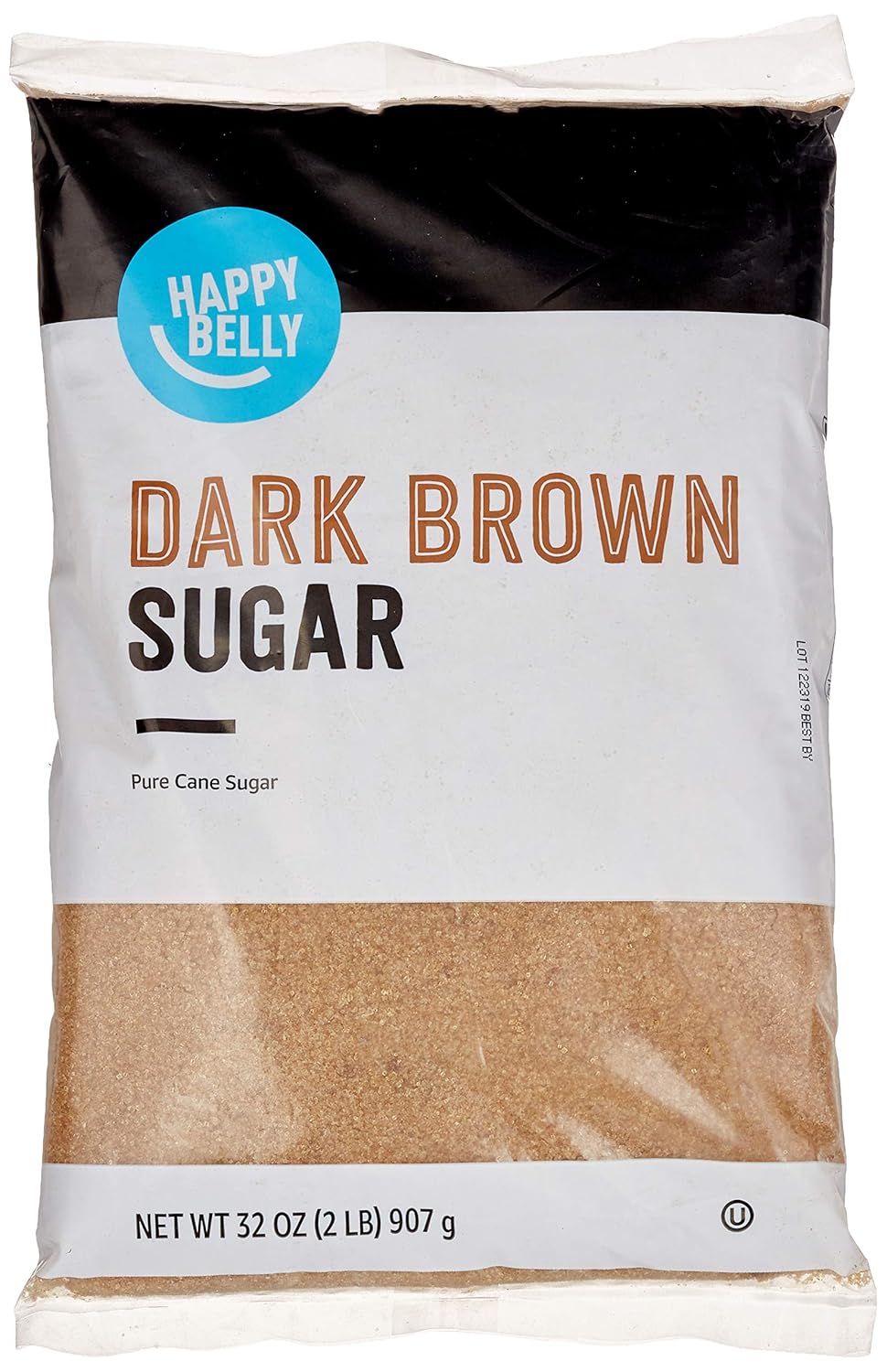 Amazon Brand - Happy Belly Dark Brown Sugar, Molasses, 2 pound (Pack of 1)