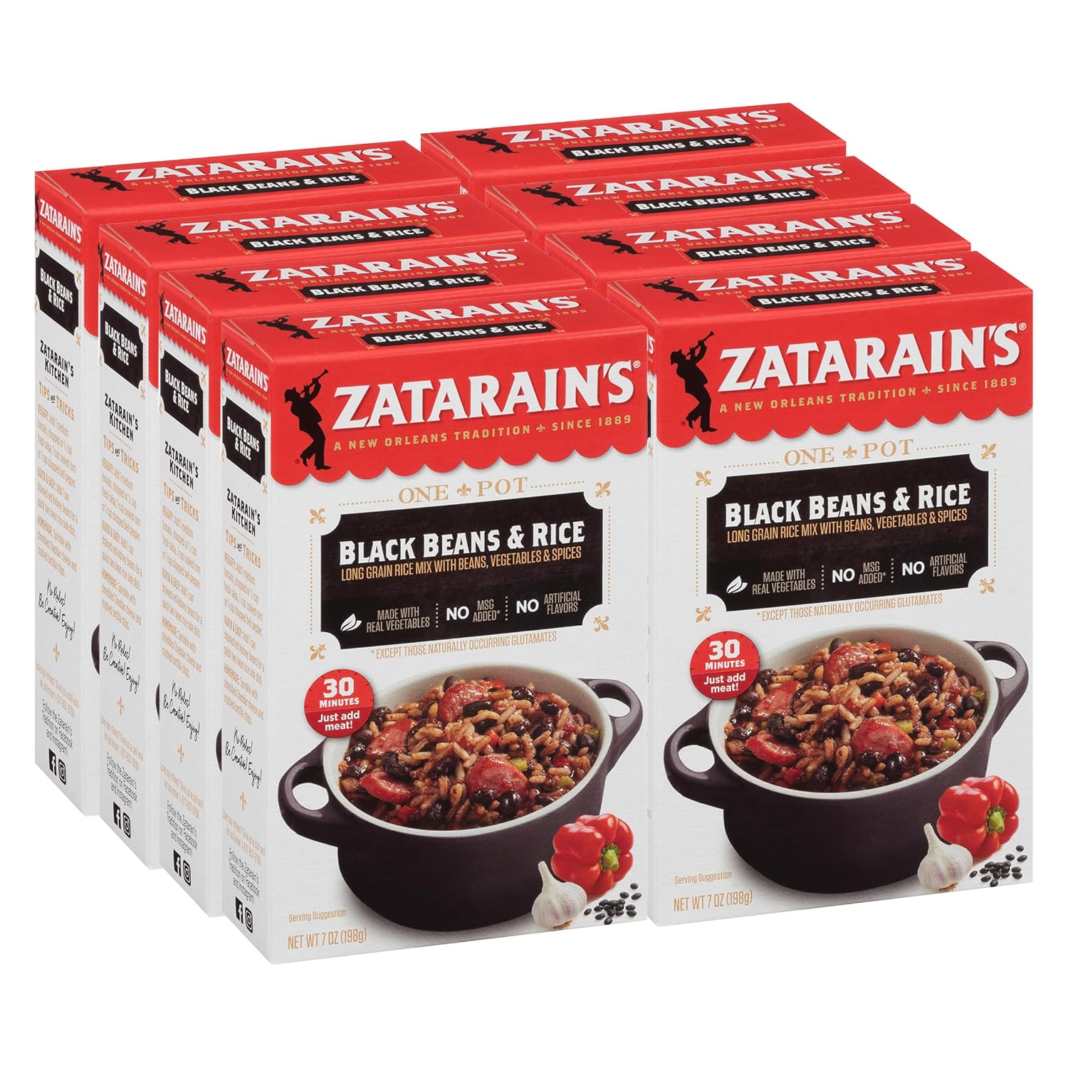 Zatarain's Black Beans & Rice, 7 oz (Pack of 8)