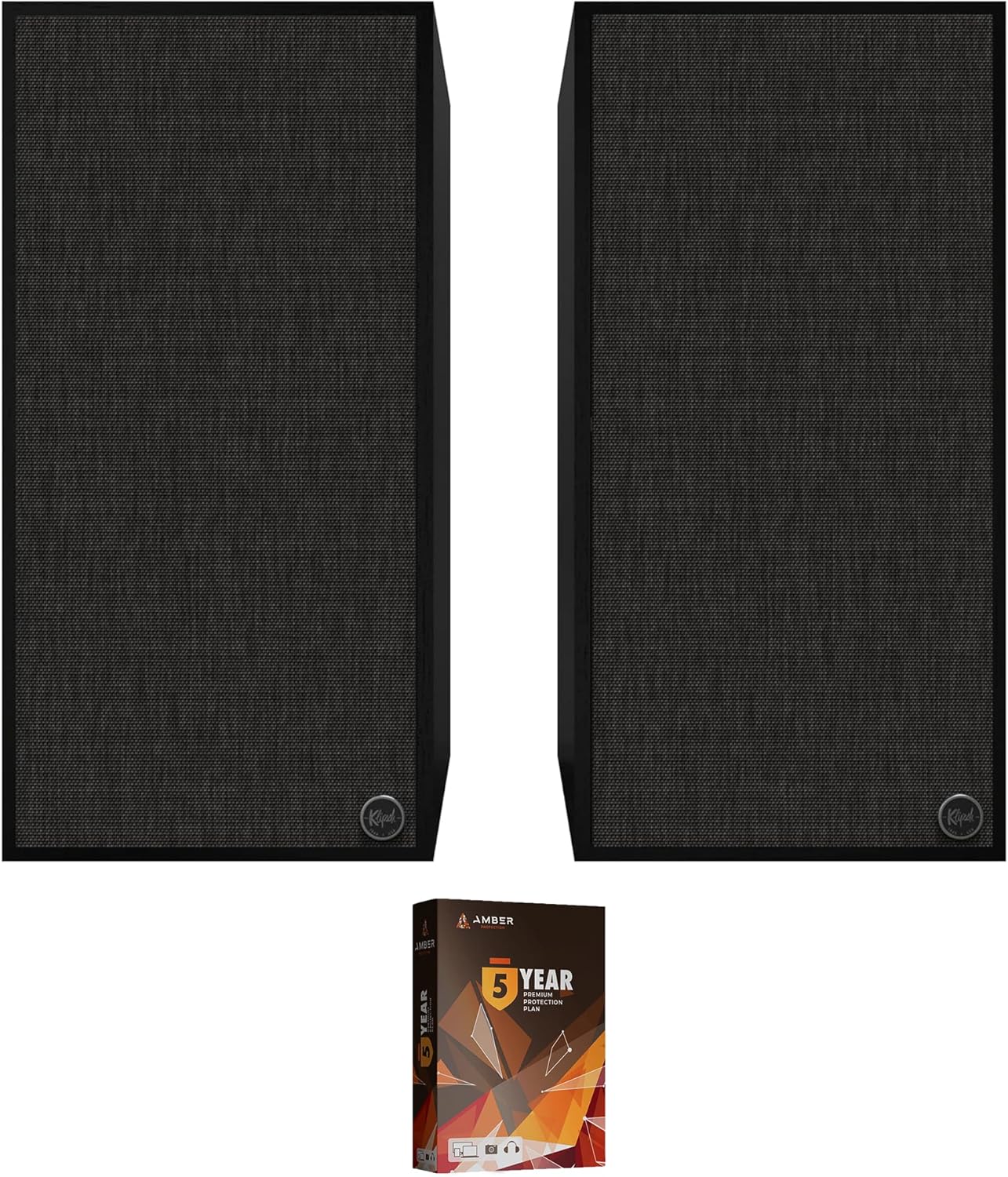 Klipsch The-Nines-Black 240W Powered Speaker Pair with 8 Inch Woofer and a 5 Year Amber Protection Plan (2023)
