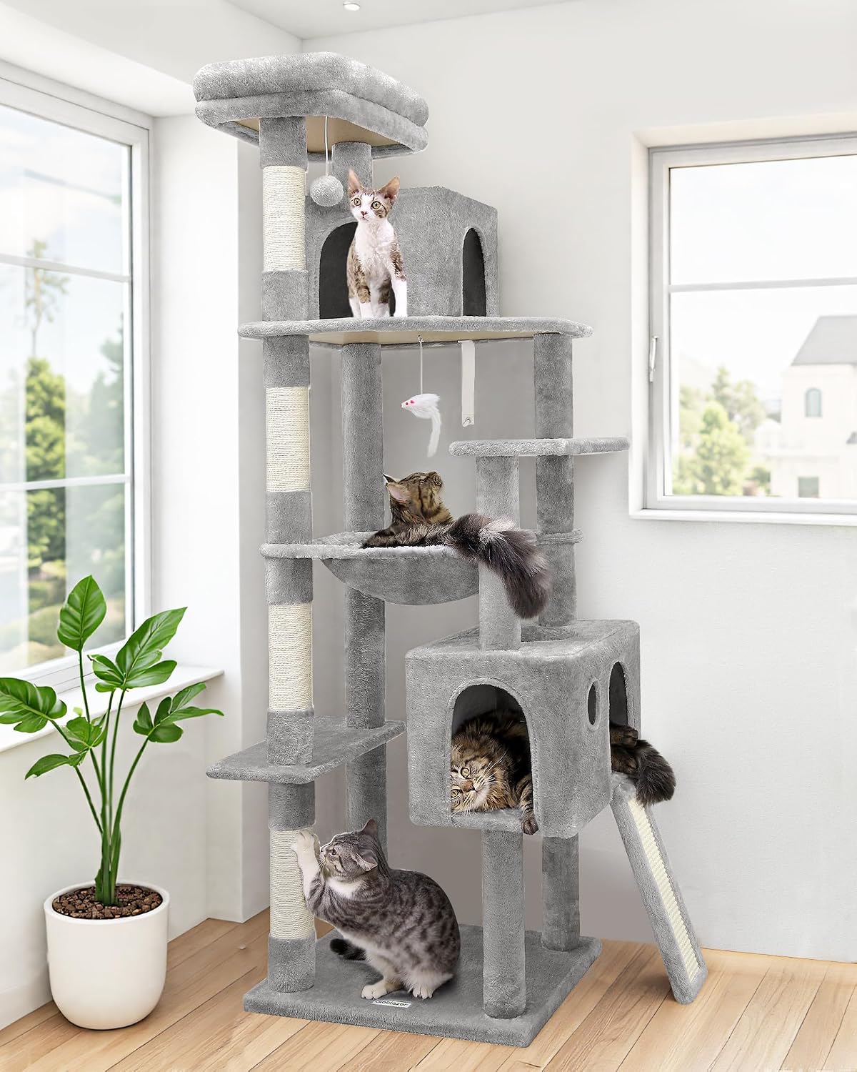 Globlazer F70 Pro Heavy Duty Cat Tree Tower for Indoor Cats Large Adult