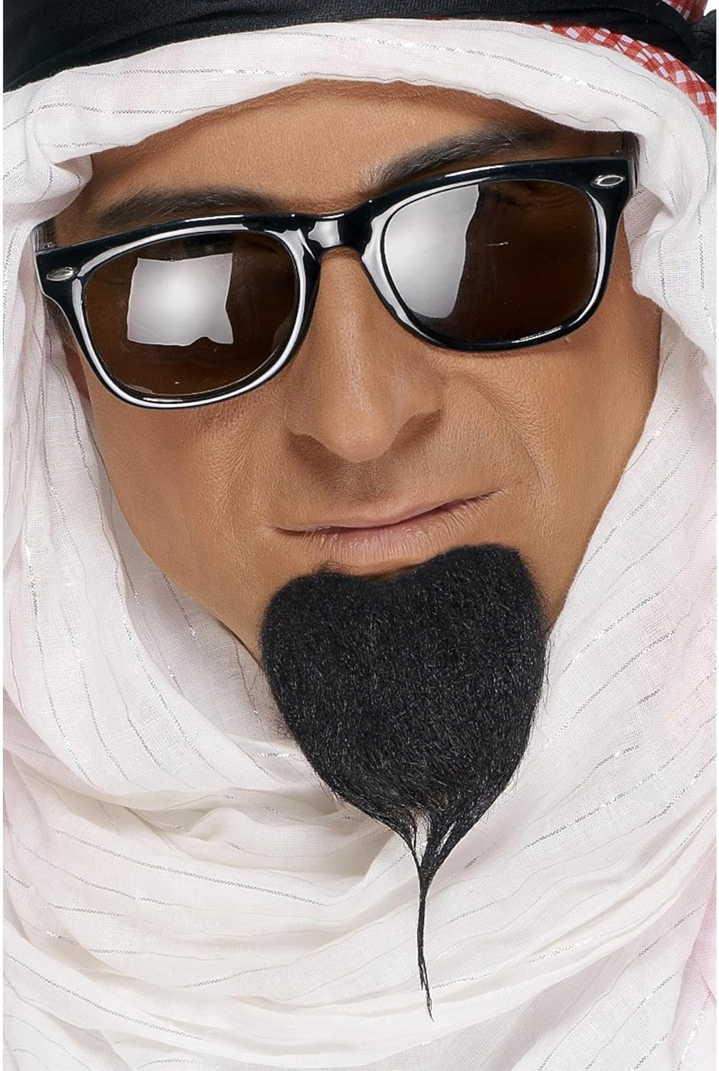 Smiffys Fake Sheikh Beard, Black Self-Adhesive, Around The World Fancy Dress, Halloween Fancy Dress Accessories Dress Up Cosmetics & Disguises.