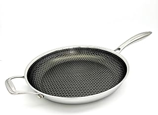 12 Inch Hexagon Surface Hybrid Stainless Steel Frying Pan