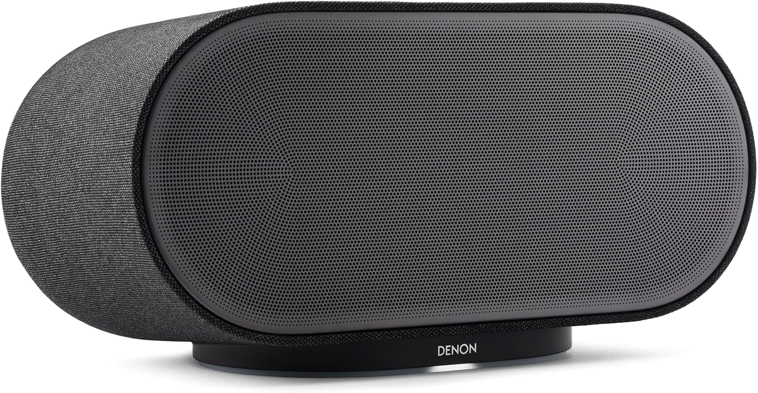 Denon Home 600 Speaker, Wireless Smart Speaker with Stereo Sound, Charcoal
