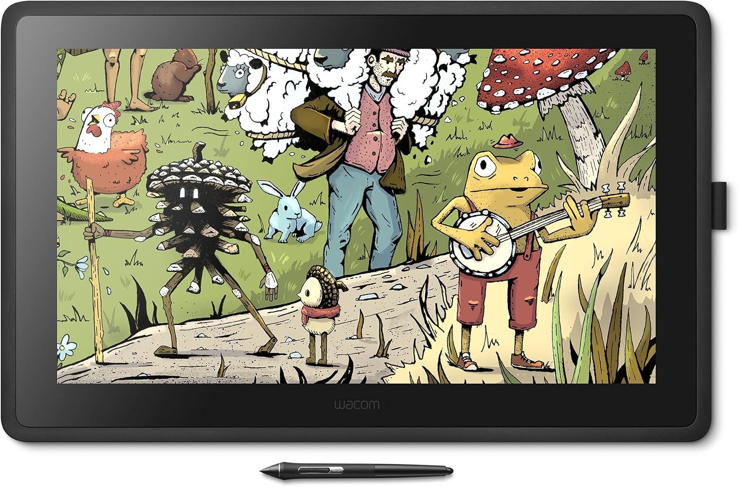Wacom Cintiq 22, Drawing Tablet with Full HD Screen & Pro Pen 2 | Large creative workspace with advanced pen control for artists creating illustrations, comics, animation and digital art