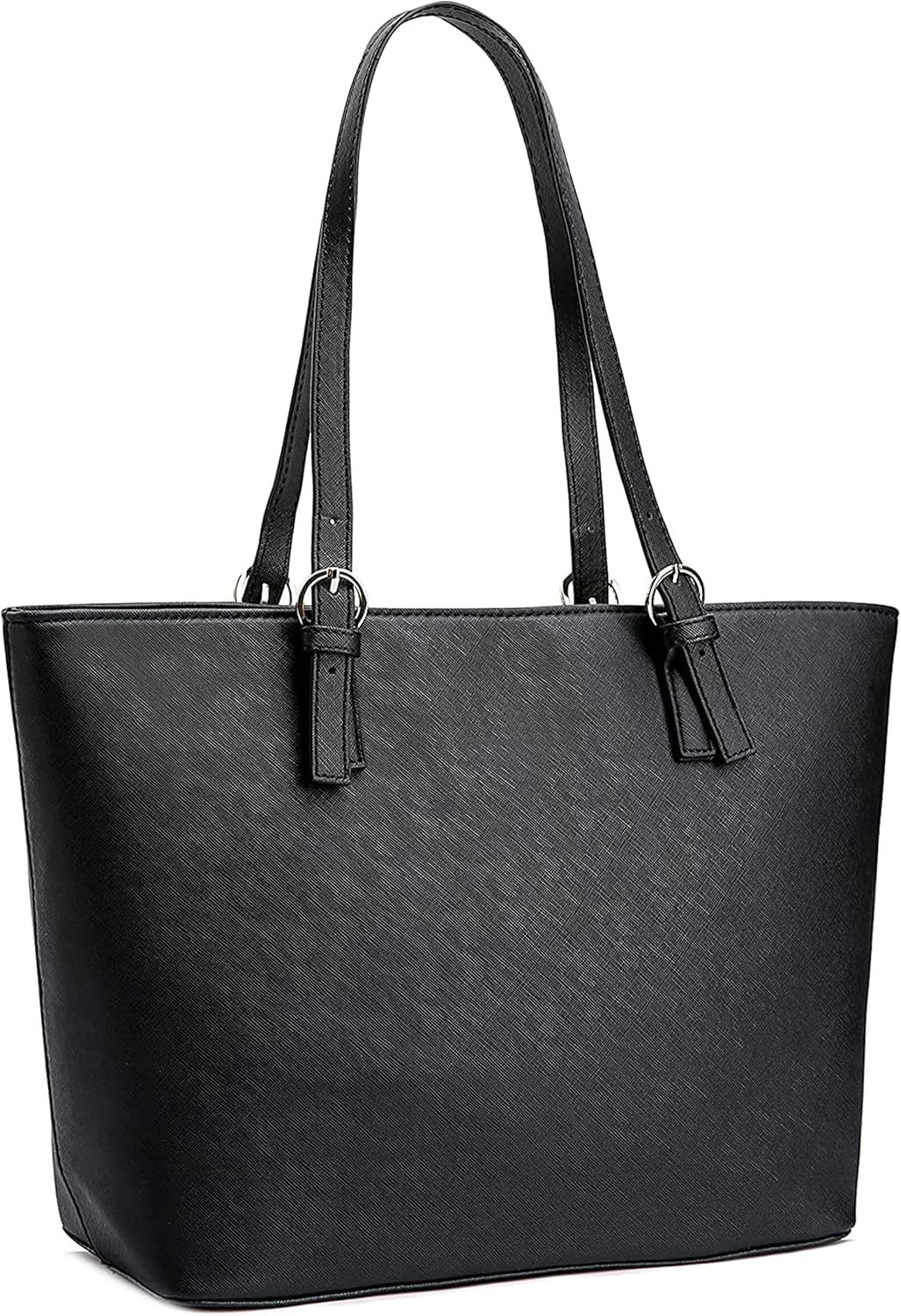 WEDMAY Women Tote Bags Shoulder Handbag Large Black Tote Bag for College School Work Daily Bag Travel Shopper Fit Laptop
