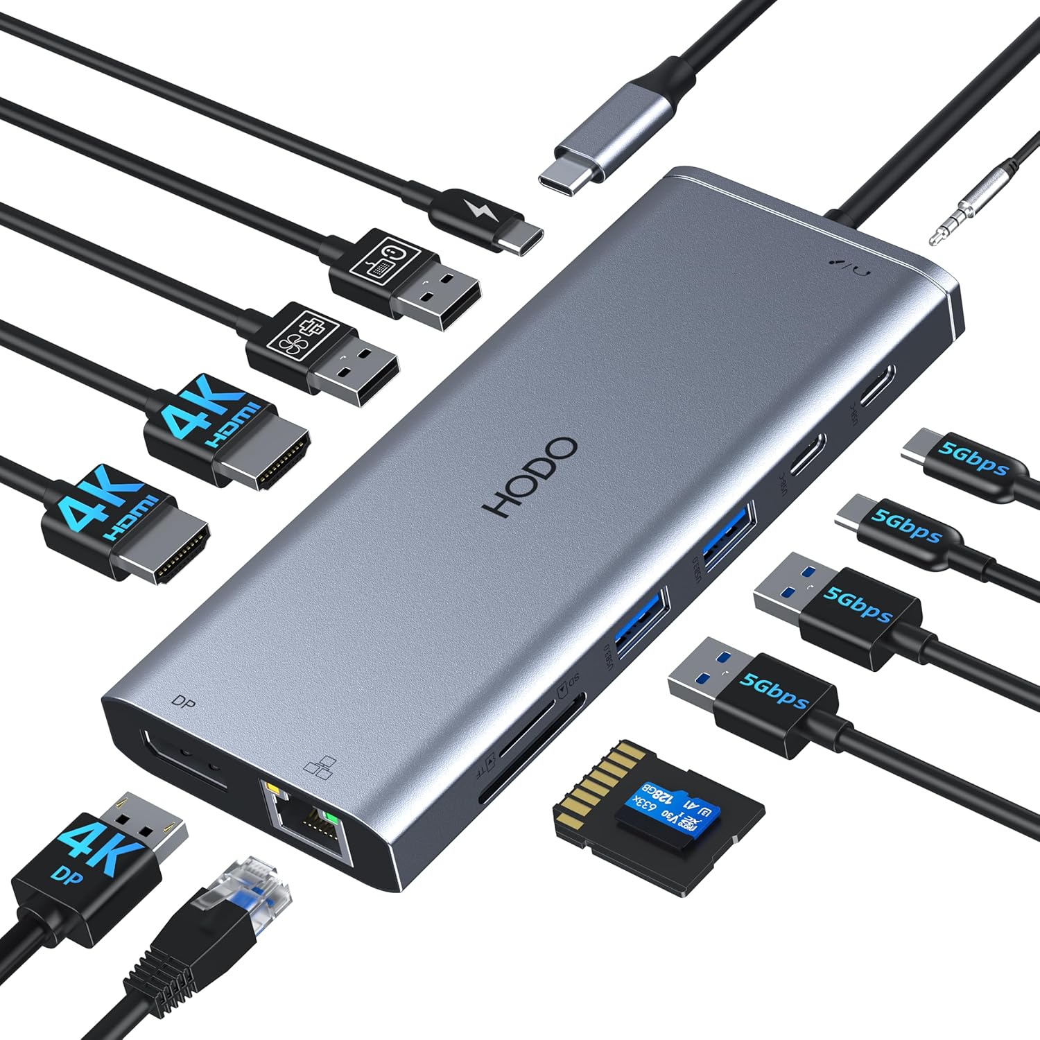 USB C Docking Station Dual Monitor for HP,Laptop Docking Station 3 Monitors
