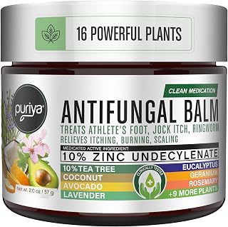 Puriya Tea Tree Oil Antifungal Cream, Plant-Powered Athletes Foot Cream Treatment, Jock Itch Cream Extra Strength, Ringworm Treatment for Humans, Anti Fungal Cream for Itchy Skin Relief