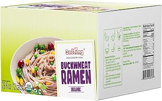 ONETANG Organic Buckwheat & Brown Rice Ramen Noodle, Gluten-Free Pasta, Whole Grain, Non-GMO, Kosher, Vegan 2.47 Oz (Pack Of 12)