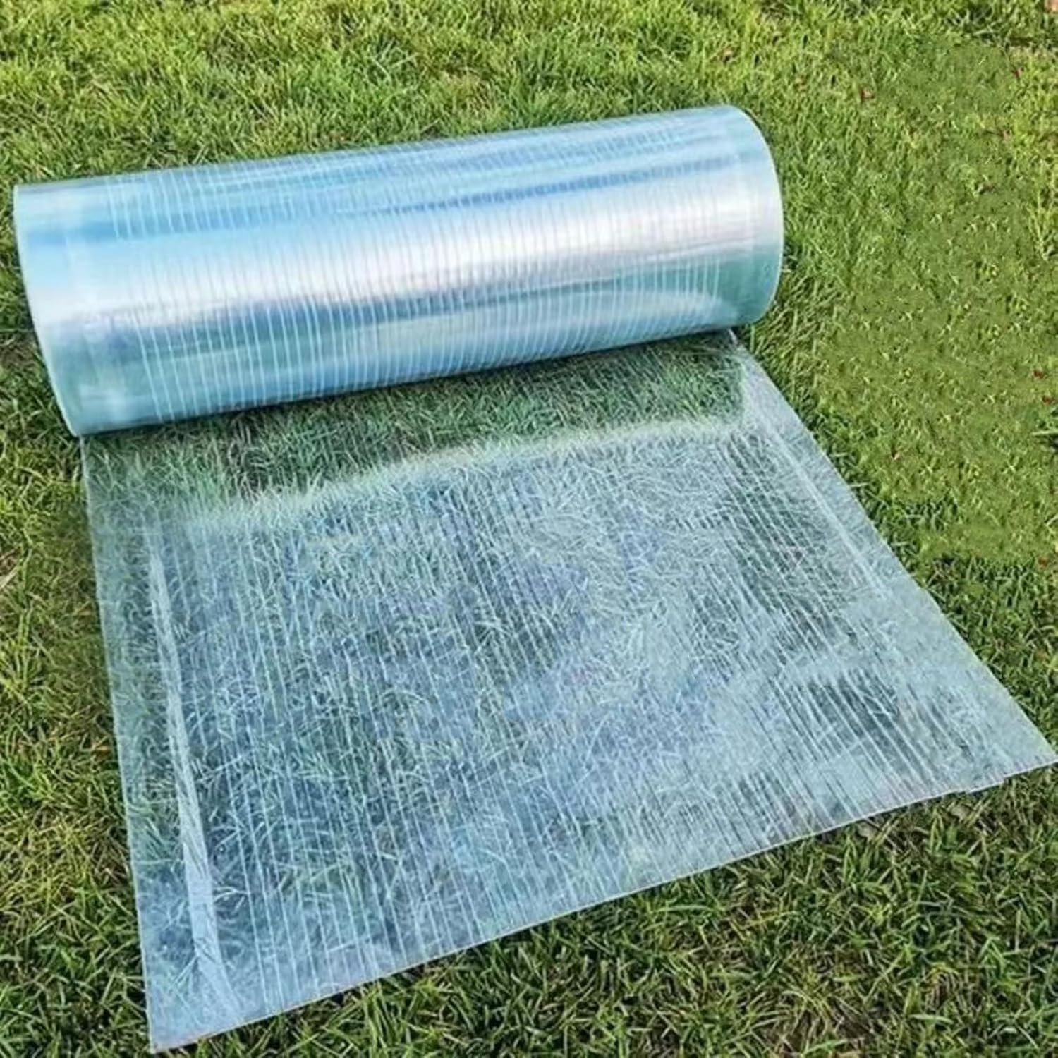 Polycarbonate Roofing Sheet Clear Greenhouse Replacement Shed Panel,Glass Fiber Insulatio Sunshine Board,Rainproof Roof Cover,for Outdoor Canopy Carport Cold Frame,Transparent (2 x 3.3ft)