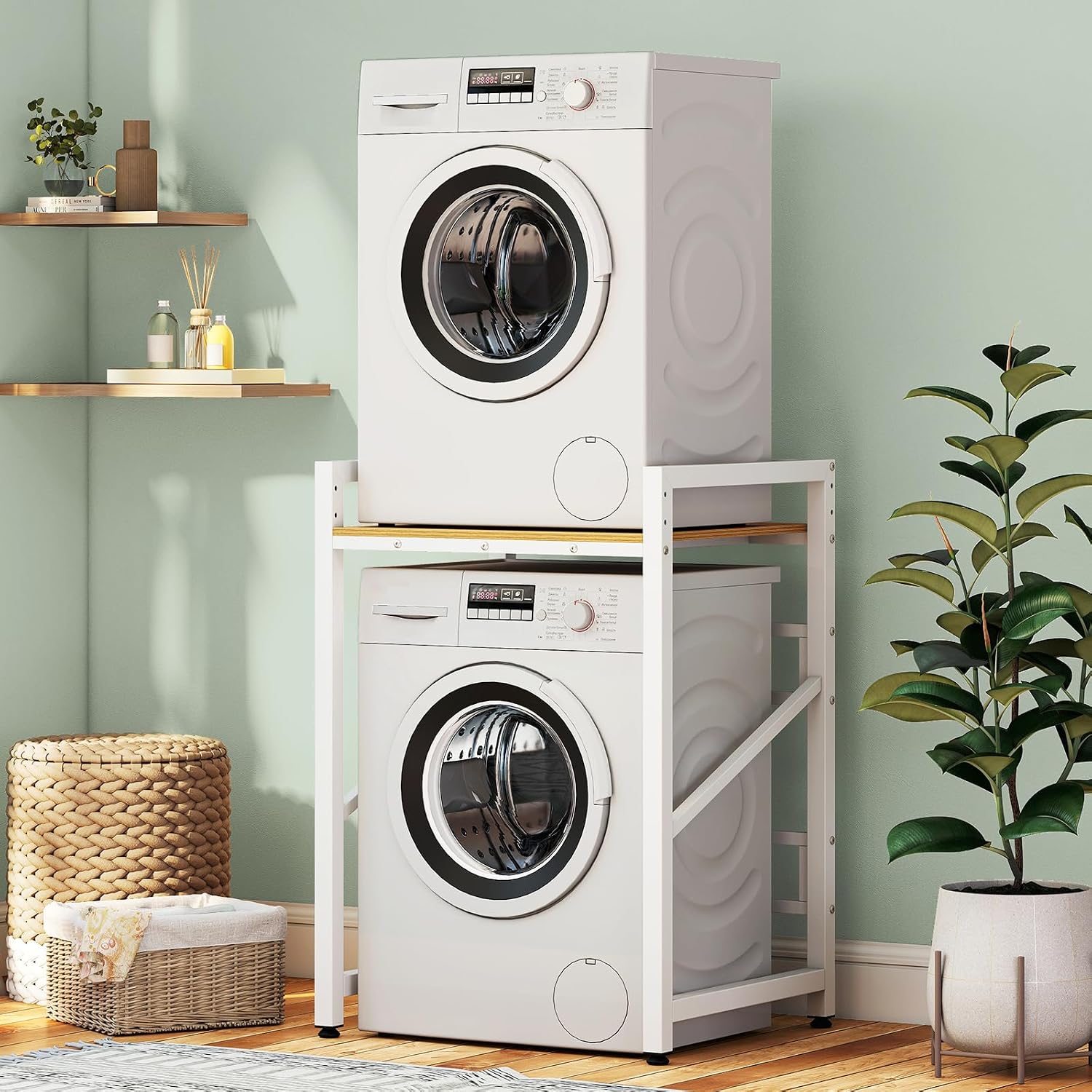 Drum Washing Machine Storage Rack,400KG Load Height Adjustable Dryer Stand