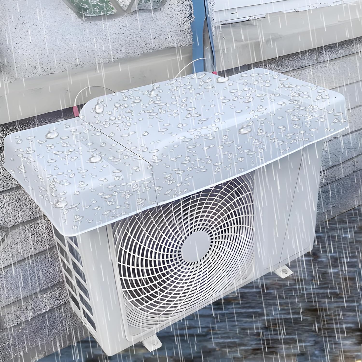 Ac Covers for Outside, Outdoor Air Conditioner Cover Waterproof Windproof, Surround Top Ac Unit Cover, Outside Air Conditioner Units Protection