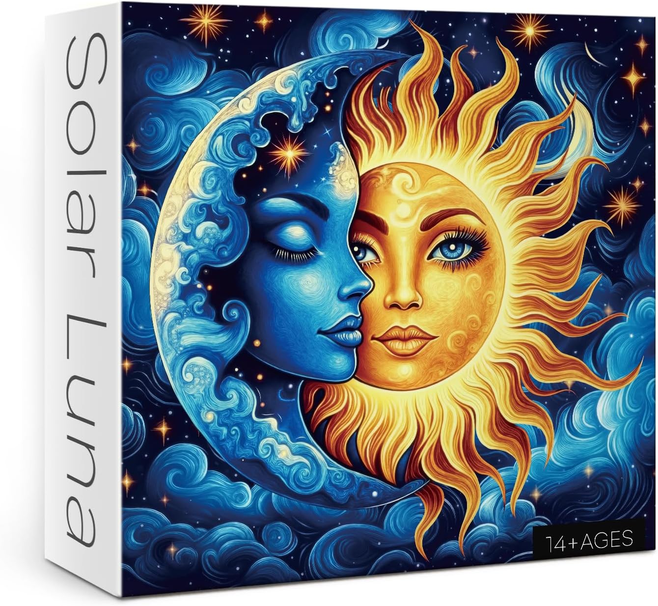 Starry Night Moon Puzzle for Adults 1000 Pieces Nature, Challenging Space Jigsaw Puzzle, Star Solar Sun Puzzle
