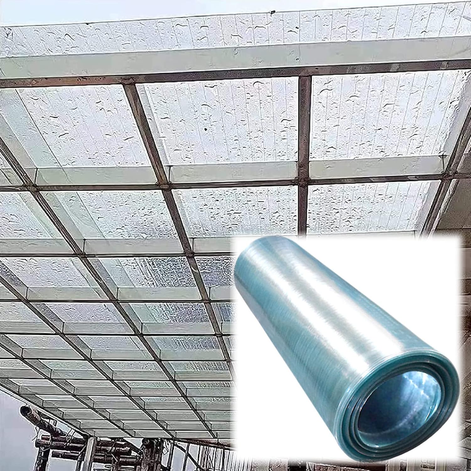 Polycarbonate Roofing Sheet,Outdoor Awning Rain Roof Cover Roof Panels,Cold Frame Replacement Shed Panel,for Greenhouses,Sheds,Carports,Huts,Kennels or Garages,Can Cut (WxL:59x39in)