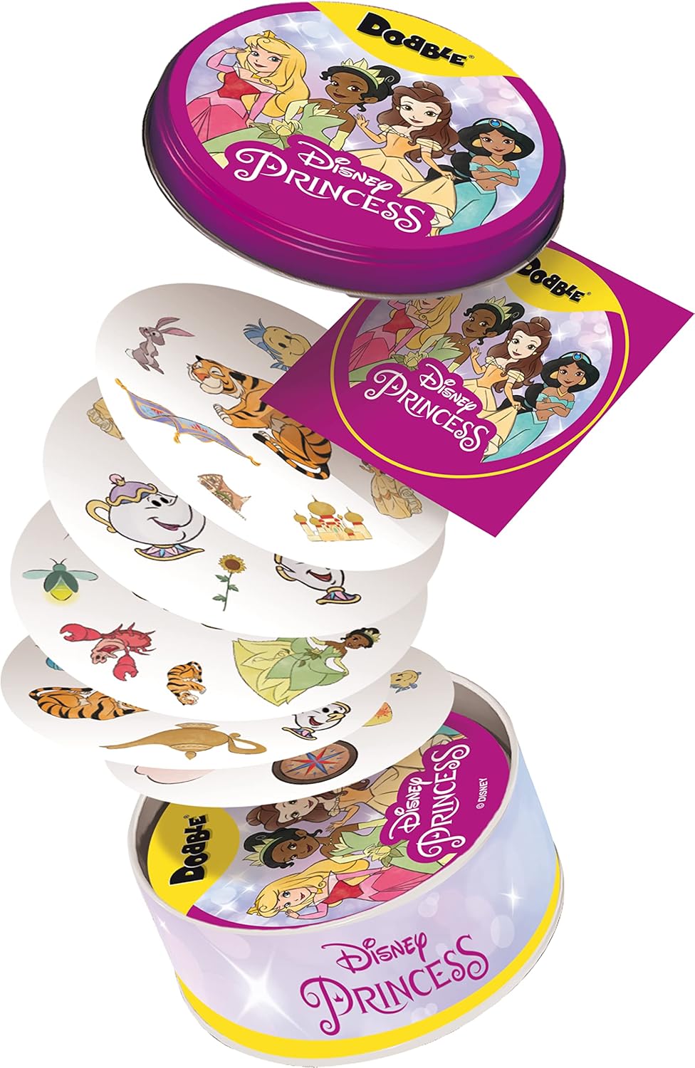 Asmodee | Dobble Disney Princess | Card Game | Ages 4+ | 2-8 Players | 15 Minutes Playing Time