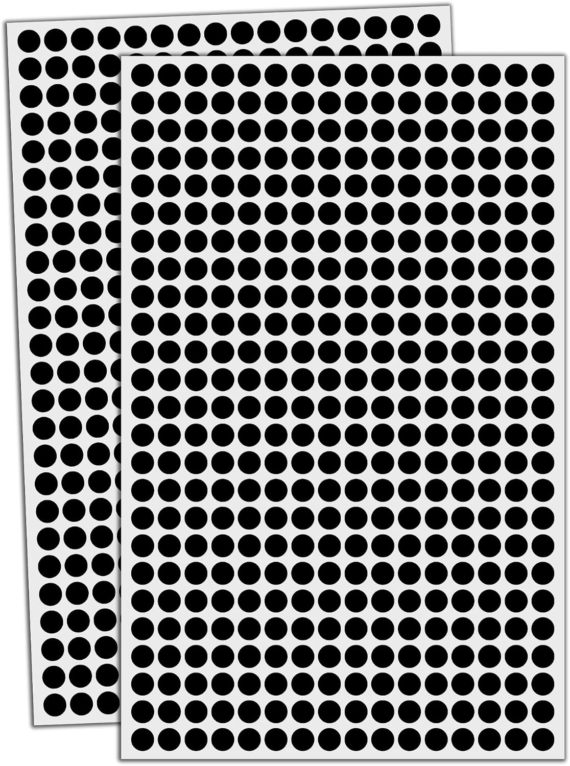 6000 Pack - 8mm Coloured Dot Stickers Sticky Labels - Black