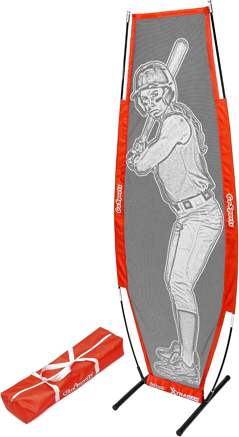 GoSports Baseball & Softball Xtraman Dummy Batter Pitching Training Mannequin - Practice Pitching Aid for Improved Accuracy and Safety