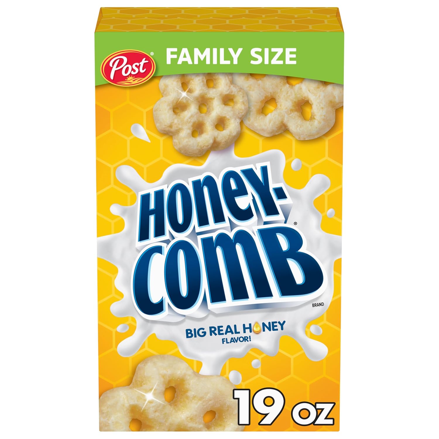 Honeycomb Breakfast Cereal, Made with Real Honey, 19 oz Box