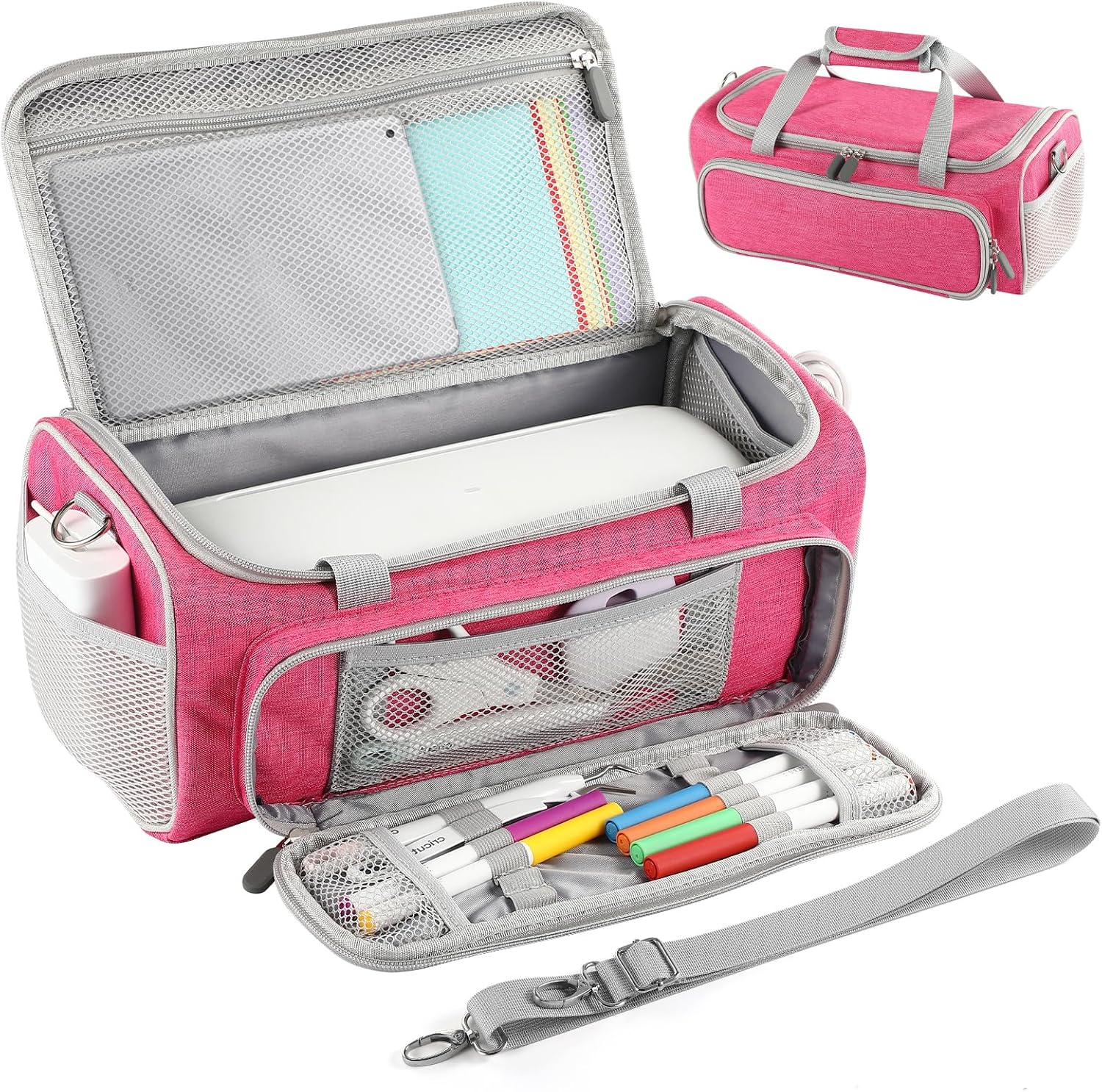 BLOOOK Carry Case Compatible with Cricut Joy Extra Accessory Bag, for Cricut Joy Extra Cards, Cricut Joy Extra Mat, Cricut Joy Extra Pens, pink