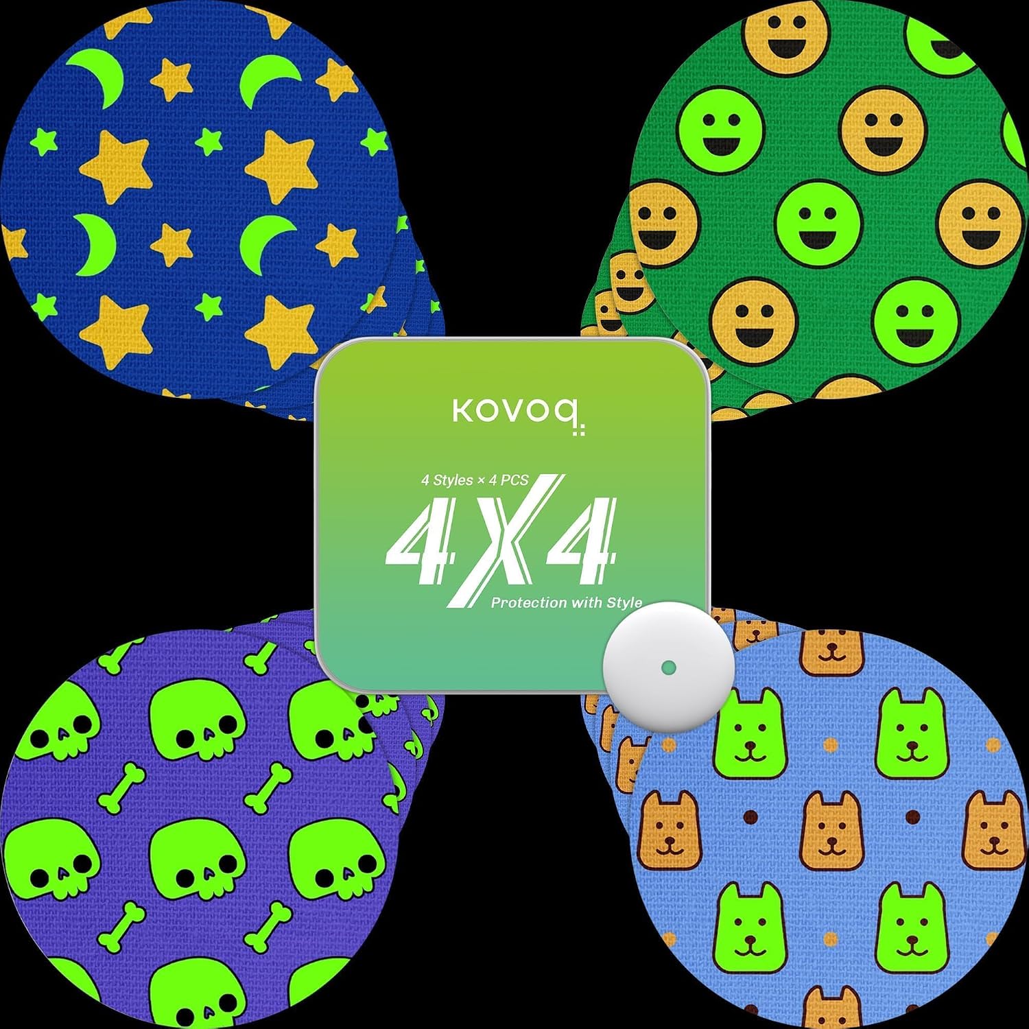 Glow-in-The-Dark Libre 3 & Plus Sensor Covers Waterproof (Glow Skull)