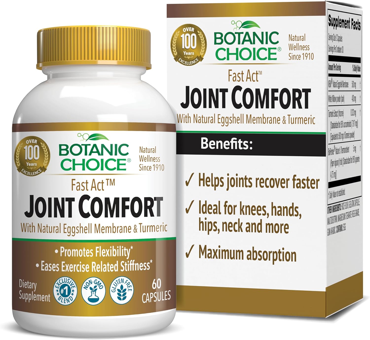 Botanic Choice Turmeric Curcumin & NEM Joint Comfort 500mg 60 Capsules