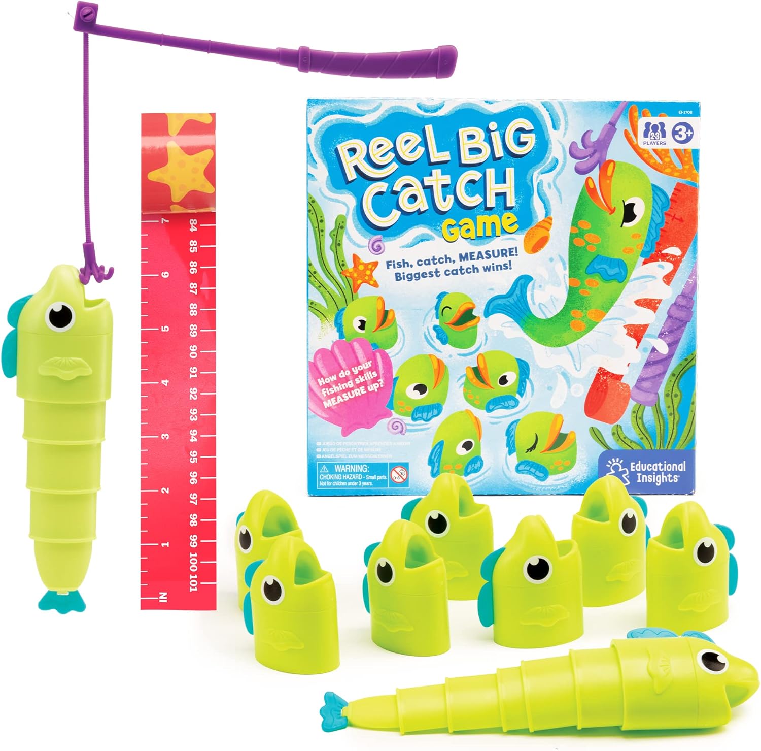 Educational Insights Reel Big Catch Game - Fishing Games for Kids, Toddler Fine Motor Games, Early Math Preschool Toys, Fun Family Activities and Learning Gifts for Boys & Girls Ages 3+