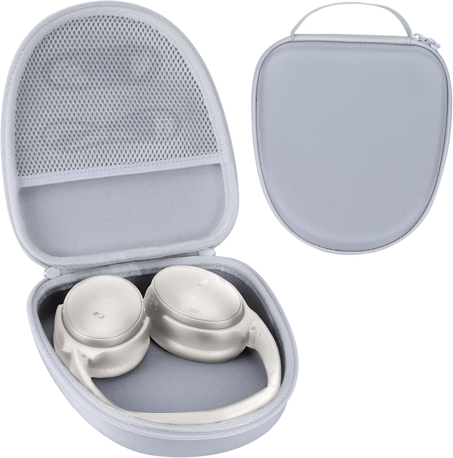 Hard Case Replacement for Bose QuietComfort QC Ultra QC45 QC35 QC25 QC15 QCSE Noise Cancelling Headphones (Gray Case)