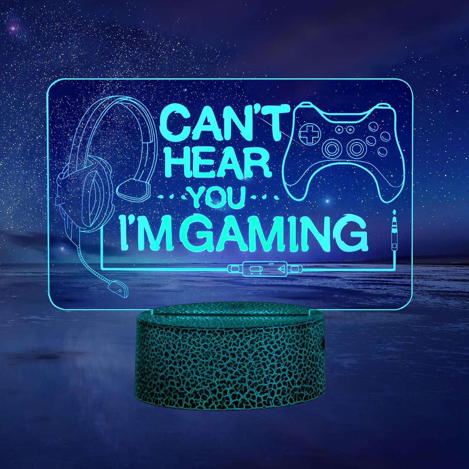 Gaming Room Decor for Boys, 3D Night Light Decorative LED Light, Gamer Gifts for Teenage Boys Personalised Gamer Gift for Girls Boys Room Decor Birthday and Holiday Gifts (Gaming)