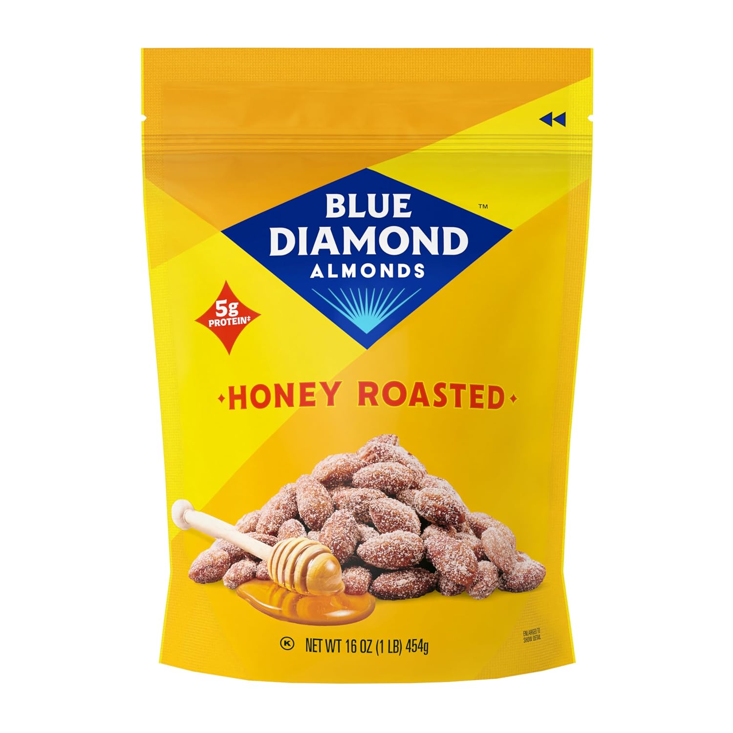 Blue Diamond Almonds Honey Roasted Flavored Snack Nuts, 16 oz, Pack of 1