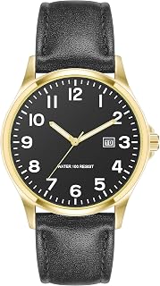 Amazon Essentials Men's Easy to Read Strap Watch