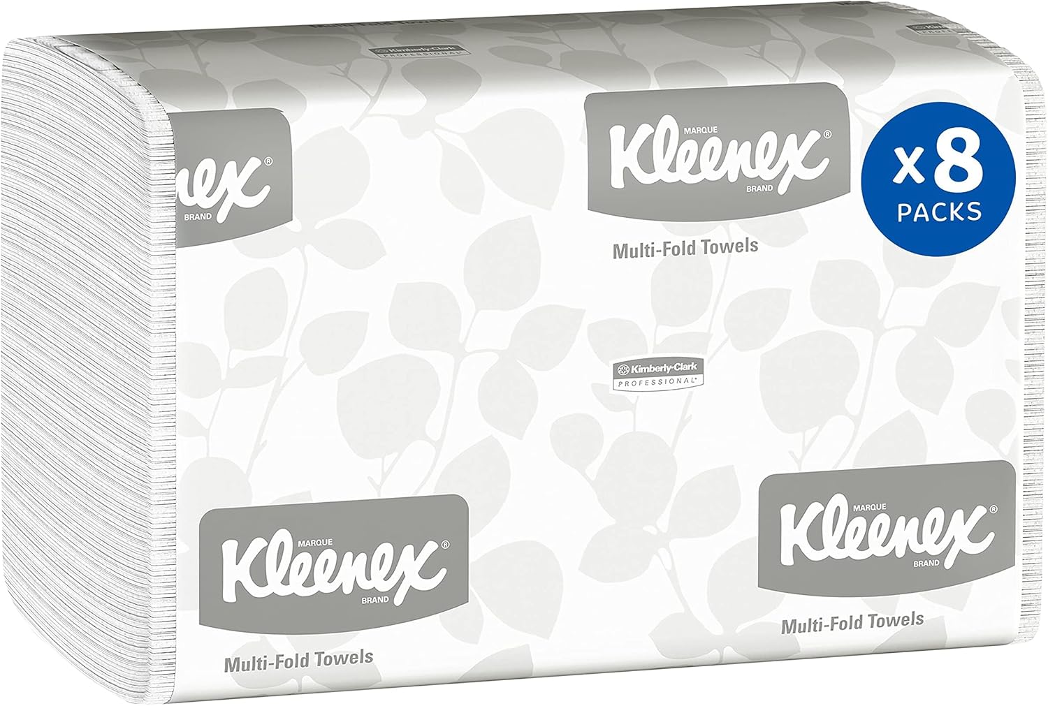 Kleenex Multifold Paper Towels, Bulk (02046), Absorbency Pockets, 9.2' x 9.4' Towel, White (150 Sheets/Pack, 8 Packs/Case, 1,200 Sheet Total)