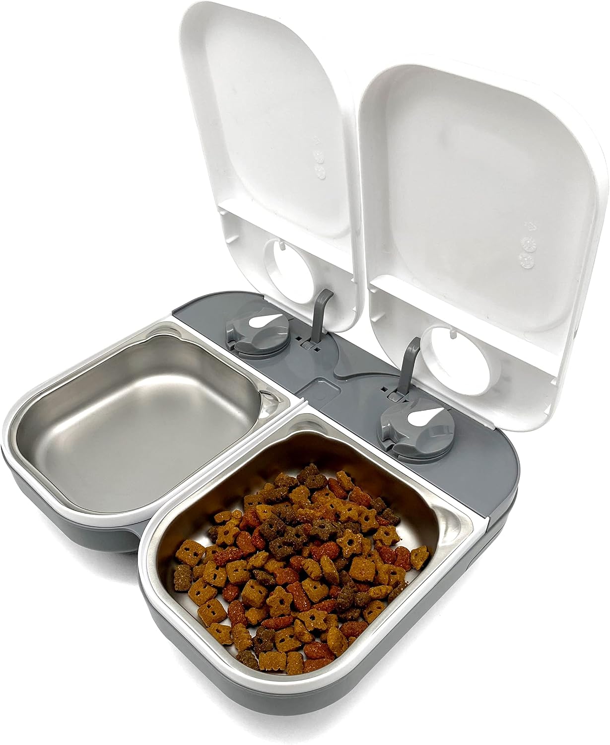 Closer Pets C200 Two-Meal Automatic Pet Feeder for Dry & Wet Food, 400g Each