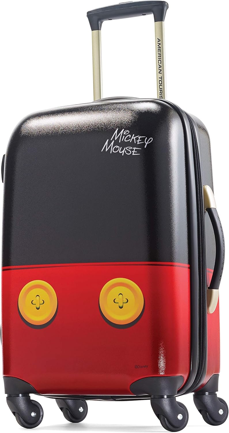 American Tourister Disney Hardside Luggage With Spinner Wheels, Mickey Mouse Pants, Carry-On 21-Inch