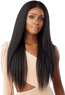 Sensationnel Butta lace precut wigs - unit 2 glueless precut lace extra wide 5 inch deep part synthetic wig pre-cut pre tweezed smaller knot hairline - Butta pre cut unit 2 (1B OFFBLACK)