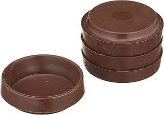 Merriway® BH01561 (4 Pcs) Non-Slip Rubber Furniture Castor Cups for Wood Hard Floors, Large Brown Outer Diameter 2.3/4" (70mm) - Pack of 4 Pieces