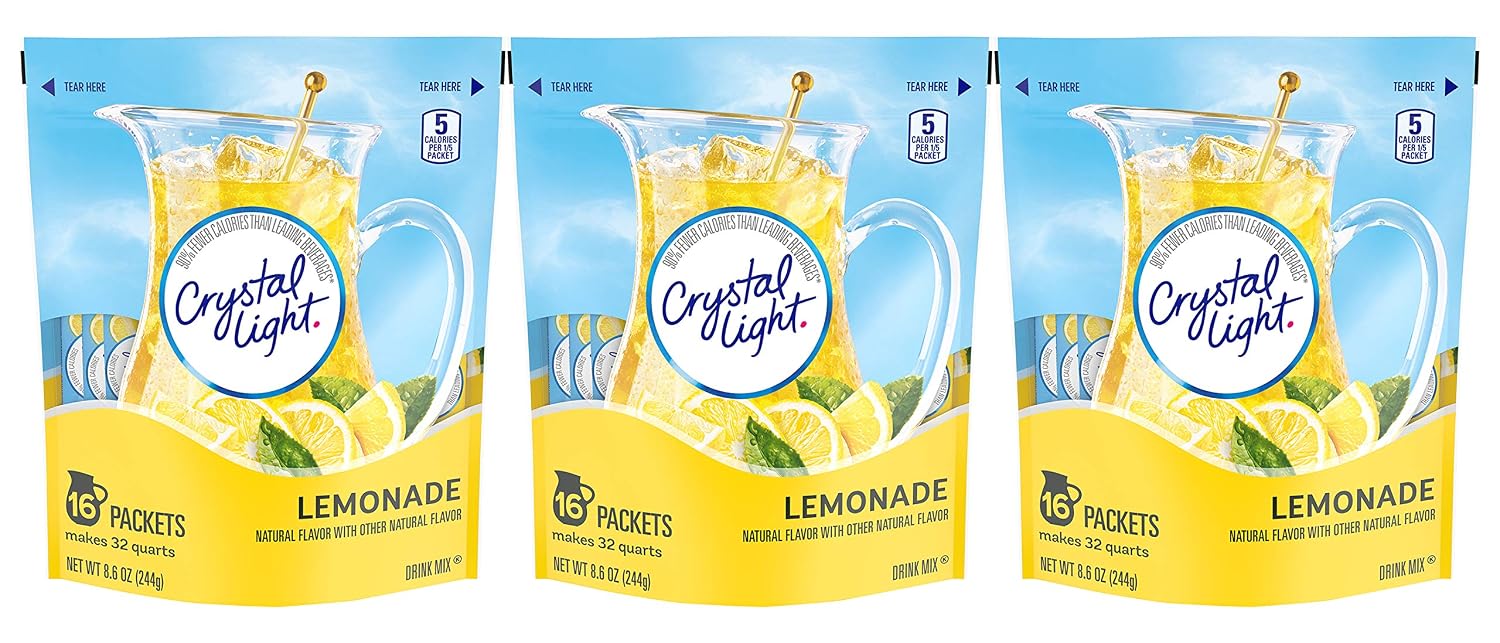 Crystal Light Lemonade Drink Mix - 8.6 oz - 16 ct - 3 pk, Packaging May Vary