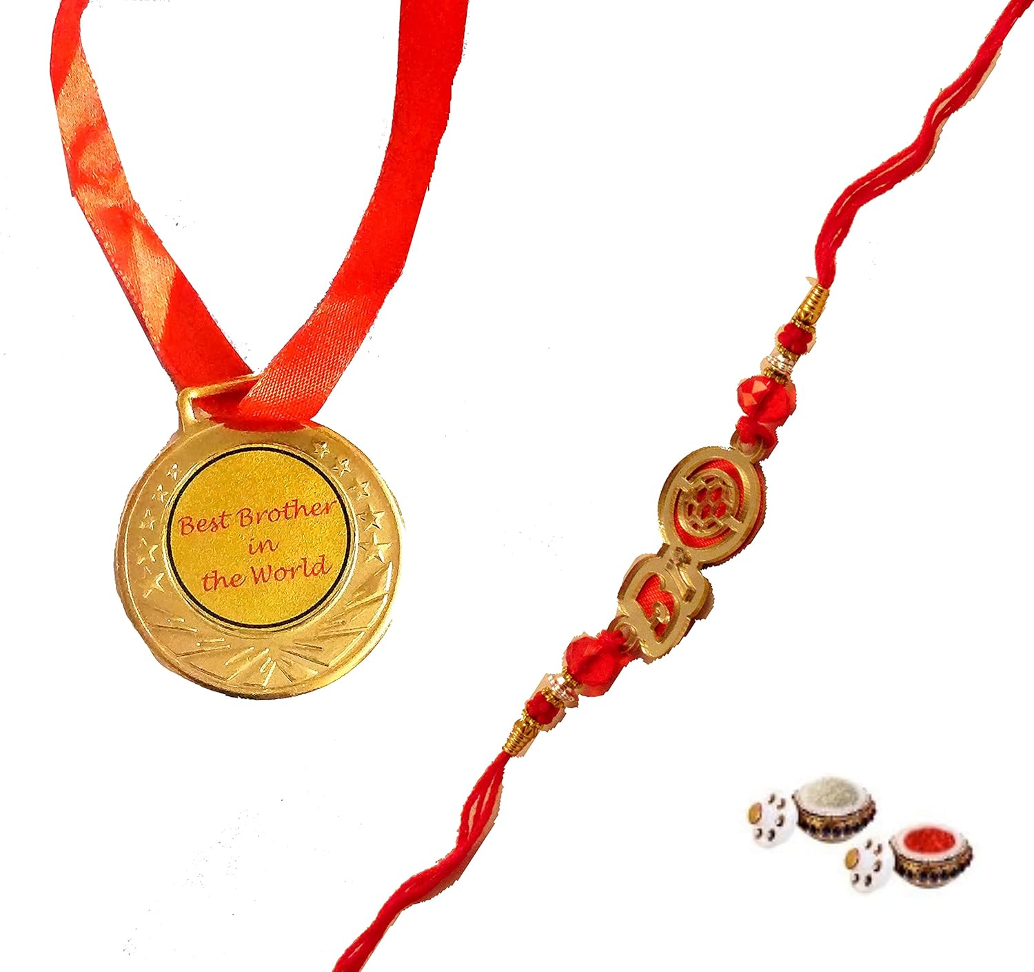 Medal with rakhi combo for brother | rakhi for brother gift | rakhi gift for brother | rakhi for little brother with gift