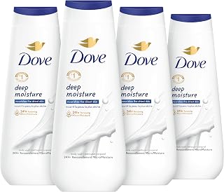 Dove Body Wash Deep Moisture 4 Count For Dry Skin Moisturizing Skin Cleanser with 24hr Renewing MicroMoisture Nourishes The Driest Skin 20 oz