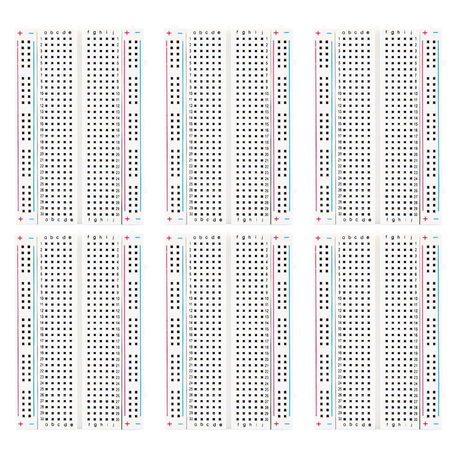 ELEGOO 400 Point Solderless Breadboard Kit, Small Prototyping Boards 6PCS