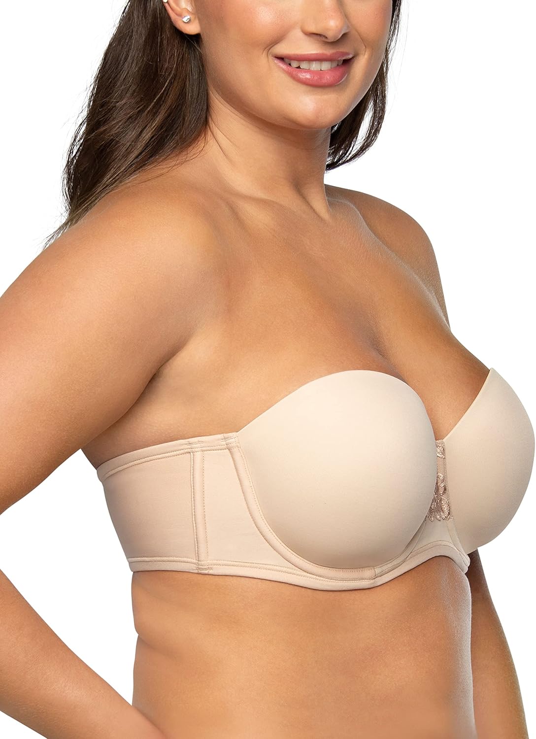 Vanity Fair Women's Beauty Back Smoothing Strapless Bra, 4-Way Stretch Fabric, Lightly Lined Cups Up to H