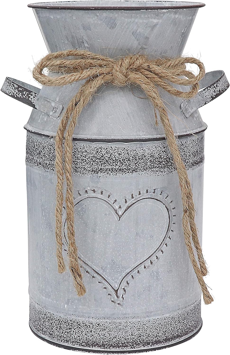 Fovasen Metal Vase for Flowers with Clean Liner,Small Flower Vase with Love-Shaped for Living Room Wedding Garden Office Christmas Decor - 7.5" H