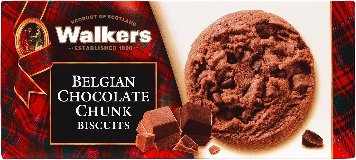 Walker's Shortbread Double Choc Chunk Biscuits, Traditional Biscuits By Scottish Recipe, 150g