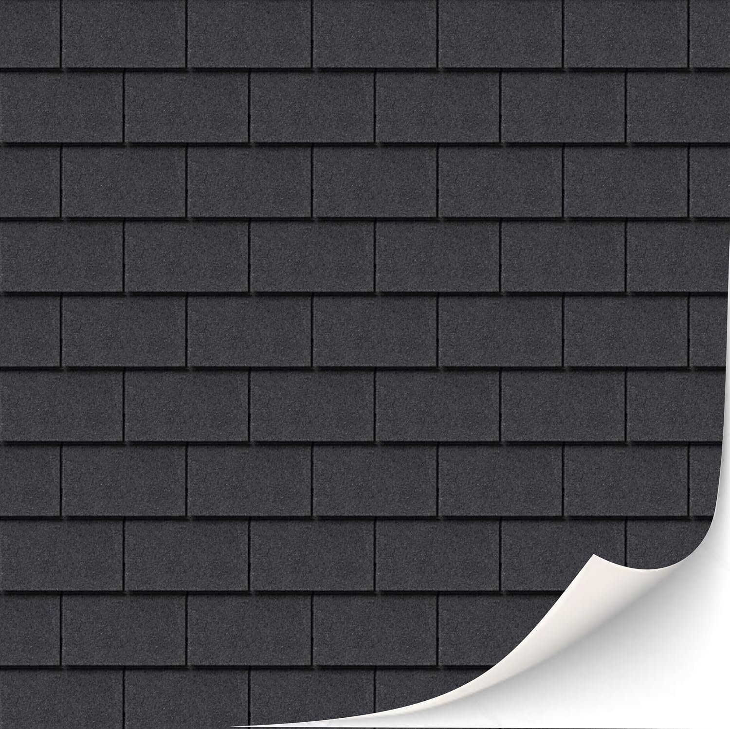3 Sheets Self-Adhesive Roof Tiles and Shingles for Dollhouses Scale 1:12 (Roof Shingles Black Rectangular)